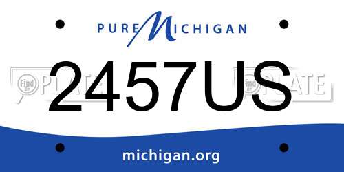 2457US Michigan License Plate