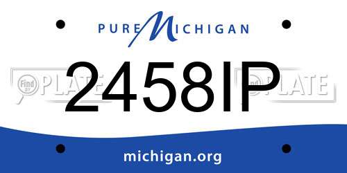 2458IP Michigan License Plate