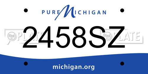 2458SZ Michigan License Plate