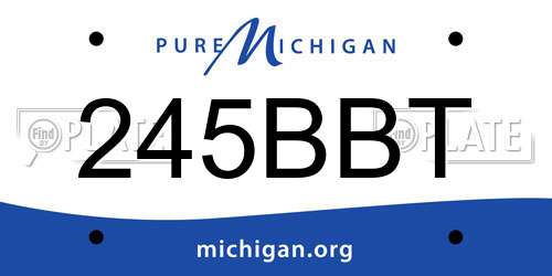 245BBT Michigan License Plate