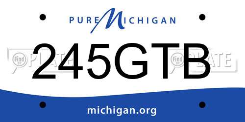 245GTB Michigan License Plate