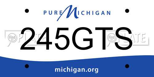 245GTS Michigan License Plate