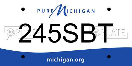 245SBT Michigan License Plate