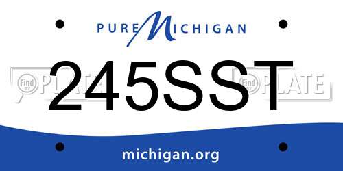 245SST Michigan License Plate