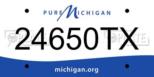 24650TX Michigan License Plate