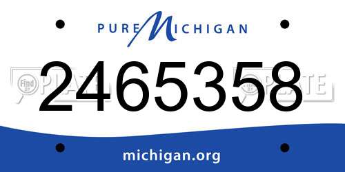 2465358 Michigan License Plate