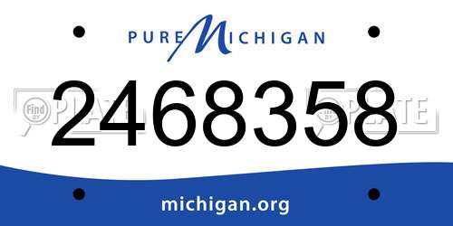 2468358 Michigan License Plate