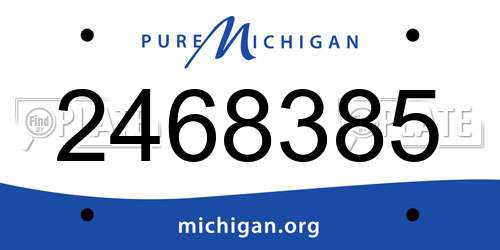 2468385 Michigan License Plate