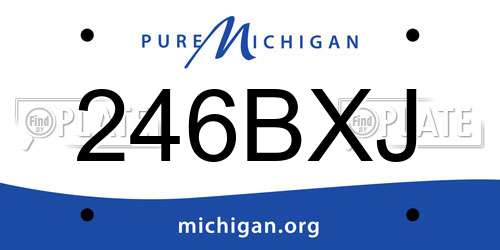 246BXJ Michigan License Plate