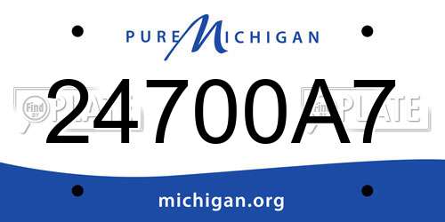 24700A7 Michigan License Plate