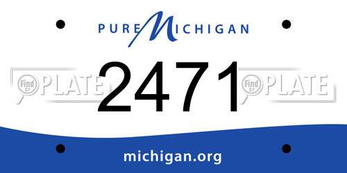 2471 Michigan License Plate