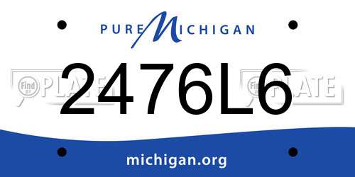 2476L6 Michigan License Plate