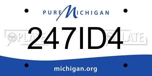 247ID4 Michigan License Plate