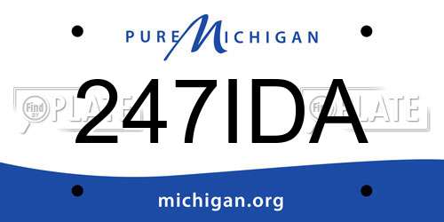 247IDA Michigan License Plate