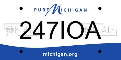 247IOA Michigan License Plate