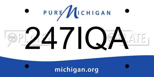 247IQA Michigan License Plate
