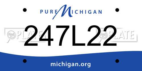 247L22 Michigan License Plate