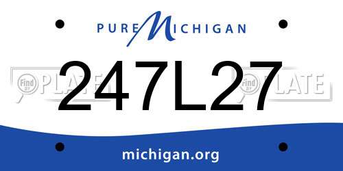 247L27 Michigan License Plate