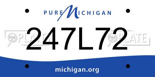 247L72 Michigan License Plate