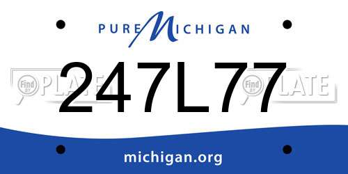 247L77 Michigan License Plate