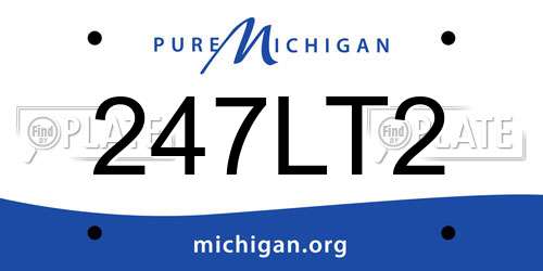 247LT2 Michigan License Plate