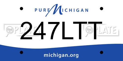 247LTT Michigan License Plate