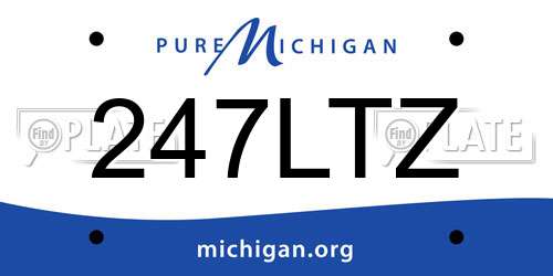 247LTZ Michigan License Plate