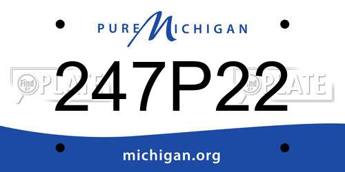 247P22 Michigan License Plate