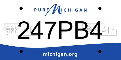 247PB4 Michigan License Plate