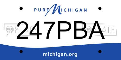 247PBA Michigan License Plate
