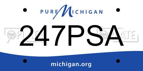 247PSA Michigan License Plate