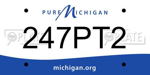 247PT2 Michigan License Plate