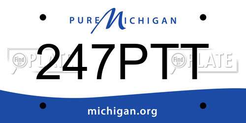 247PTT Michigan License Plate