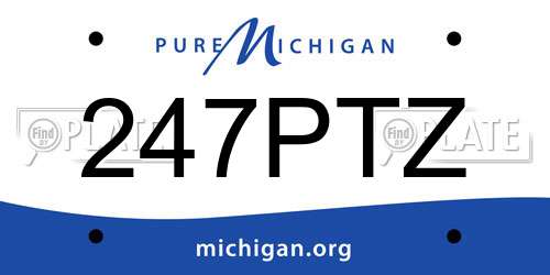 247PTZ Michigan License Plate