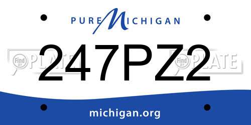 247PZ2 Michigan License Plate