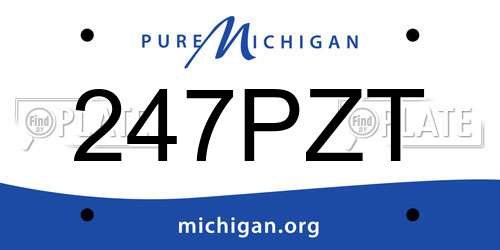 247PZT Michigan License Plate