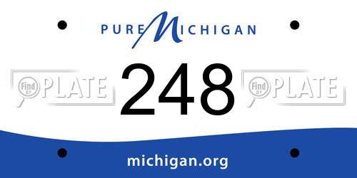 248 Michigan License Plate