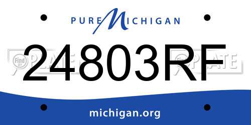 24803RF Michigan License Plate