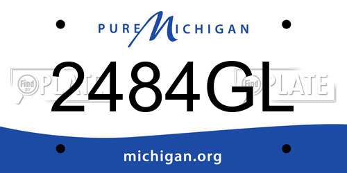 2484GL Michigan License Plate