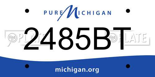 2485BT Michigan License Plate