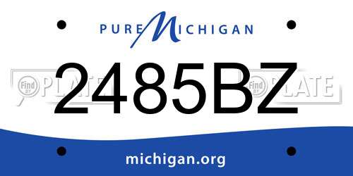 2485BZ Michigan License Plate