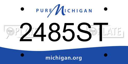 2485ST Michigan License Plate