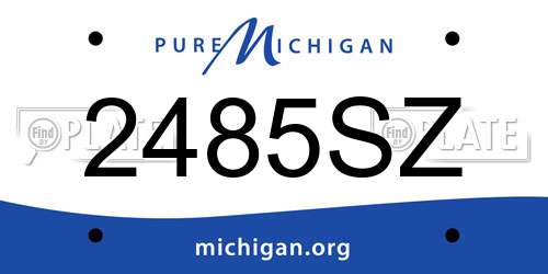 2485SZ Michigan License Plate
