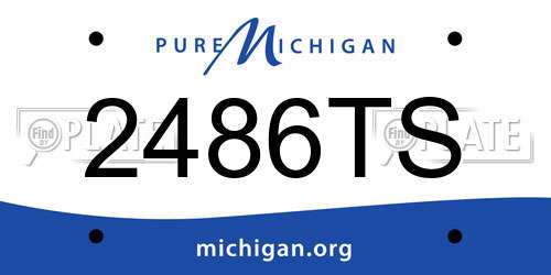 2486TS Michigan License Plate