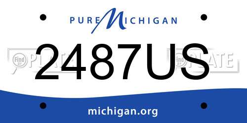 2487US Michigan License Plate