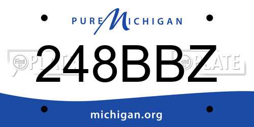 248BBZ Michigan License Plate