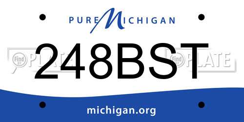 248BST Michigan License Plate