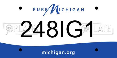 248IG1 Michigan License Plate
