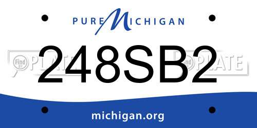 248SB2 Michigan License Plate