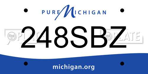 248SBZ Michigan License Plate